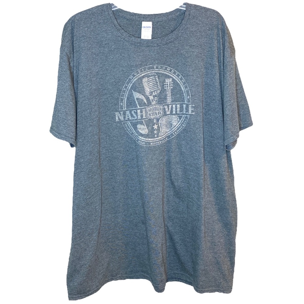 Nashville, Tennessee Star Live Music Soundtrack Music City, USA T-Shirt Size 2XL